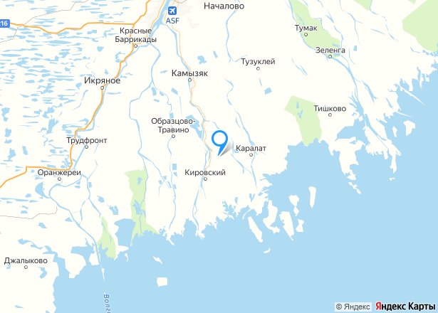 Земельный участок в Астраханской обл., 34585 кв.м - Изображение местоположения