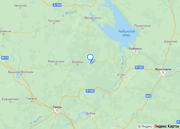Здание 218,8 кв.м и земельный участок 688 кв.м в Тверской обл. - Изображение местоположения
