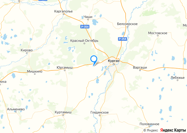 Земельный участок в Курганской обл., 260000 кв.м. - Изображение местоположения