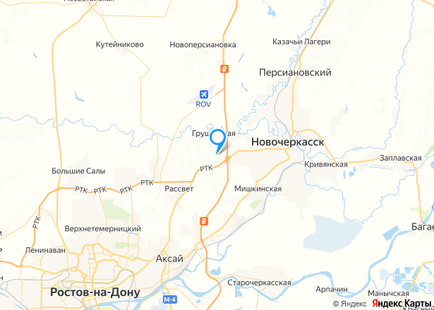 1/4 доля земельного участка в Ростовской обл. (Лот № 1 повторные торги) - Изображение местоположения