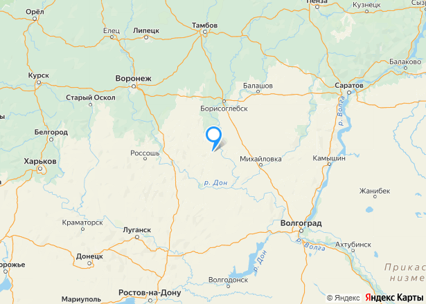 590 б/га доля земельного участка в Волгоградской обл. - Изображение местоположения