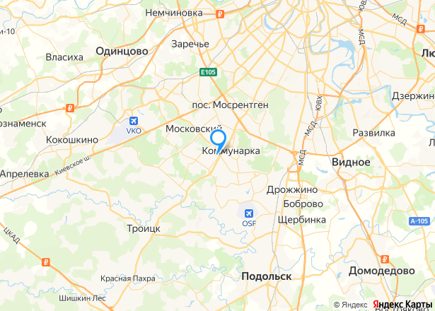 Таунхаус 293,1 кв.м в Новой Москве, ЖК «Дубровка» - Изображение местоположения