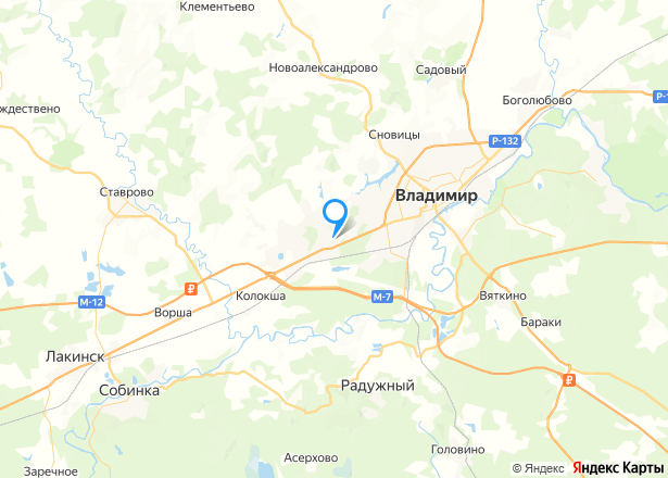 Квартира во Владимире, 50,6 кв.м, 2 комн. - Изображение местоположения