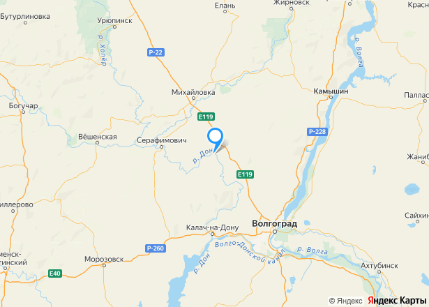 Недвижимое имущество – земельный участок площадью 707 кв. м, кадастровый номер 34:32:120007:1261 - Изображение местоположения