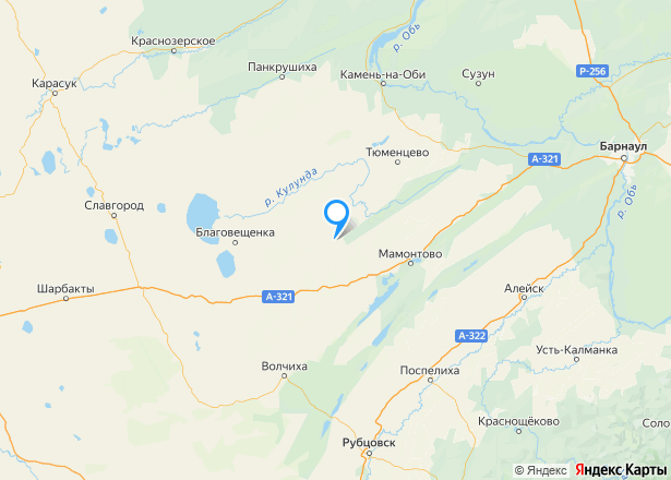 1/16 доля земельного участка и 1/4 доля квартиры в Алтайском крае - Изображение местоположения