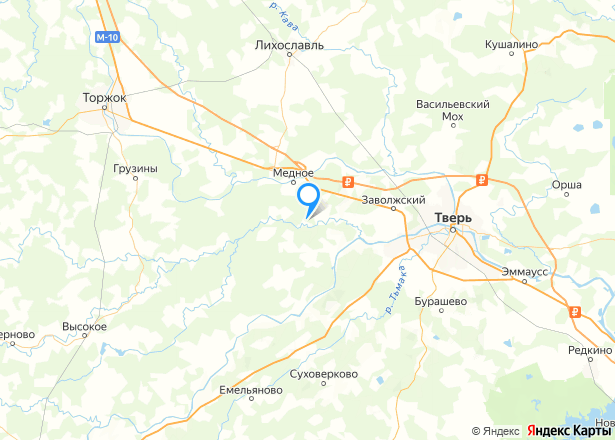 Земельный участок в Тверской обл., 880 кв.м. - Изображение местоположения