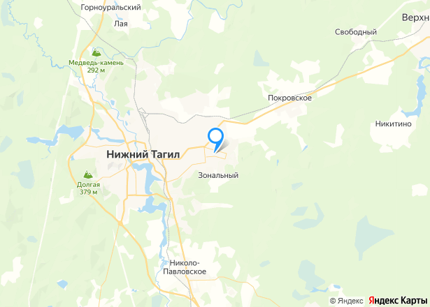 1-к квартира, 29.8. кв. м., г. Нижний Тагил, ул. Энтузиастов 30 - Изображение местоположения