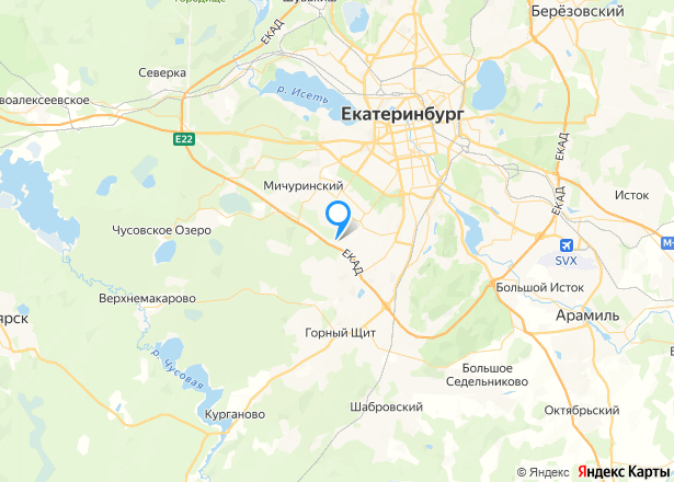 Земельный участок в Екатеринбурге, 629 кв.м. - Изображение местоположения
