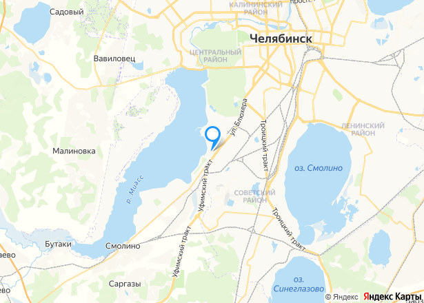 Дом 449,9 кв.м и земельный участок 987 кв.м в Челябинске - Изображение местоположения