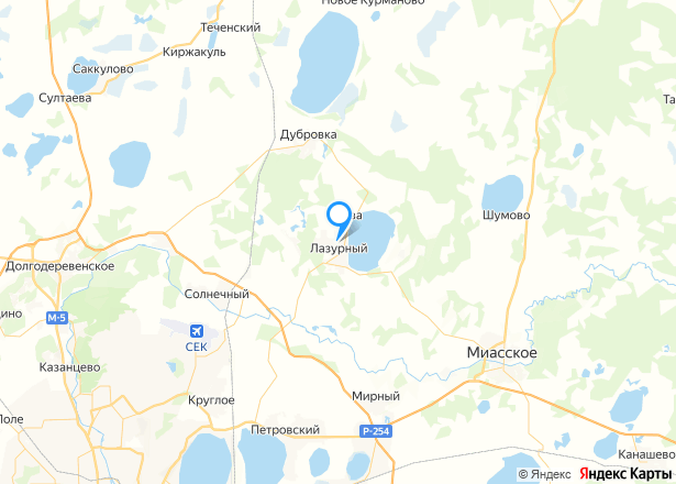 Дом 62,2 кв.м. и земельный участок 700 кв.м. в Челябинской обл. - Изображение местоположения