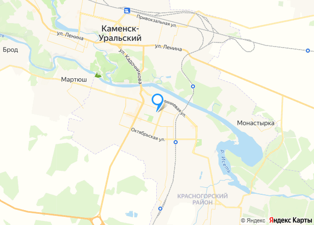 Квартира в Каменск-Уральском, 27,2 кв.м, 1 комн. - Изображение местоположения