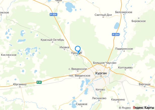 Земельный участок в Курганской обл., 1425 кв.м. - Изображение местоположения