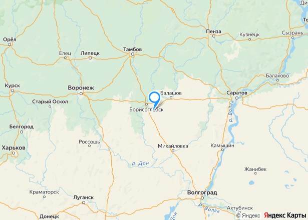 1/1120 доля земельного участка в Воронежской обл. - Изображение местоположения