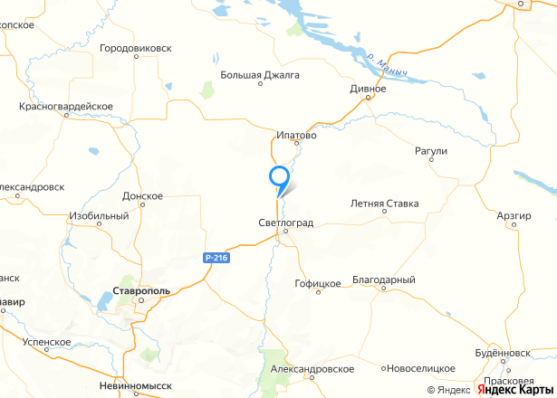 1/4 доля квартиры и 1/4 доля земельного участка в Ставропольском крае - Изображение местоположения