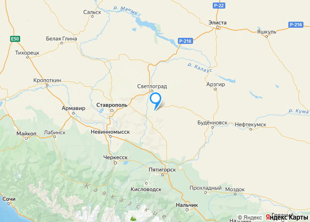 1/2 доля дома и 1/2 доля земельного участка в Ставропольском крае - Изображение местоположения