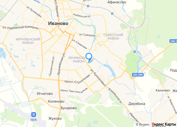 1/7 доля дома в Иваново - Изображение местоположения