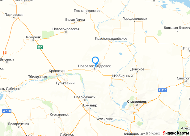 1/4 доля квартиры в Ставропольском крае - Изображение местоположения