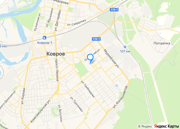 Квартира во Владимирской обл., 19,2 кв.м, 1 комн. - Изображение местоположения