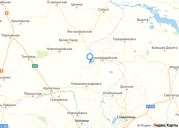 1/3 доля квартиры и 1/3 доля земельного участка в Ставропольском крае - Изображение местоположения