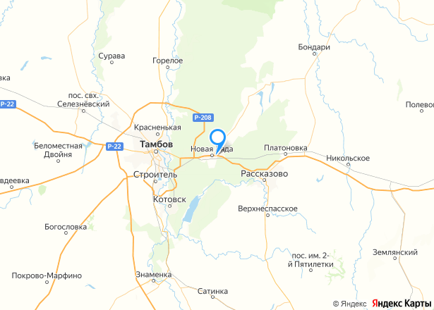 Здание в Тамбовской обл., 86,9 кв.м - Изображение местоположения