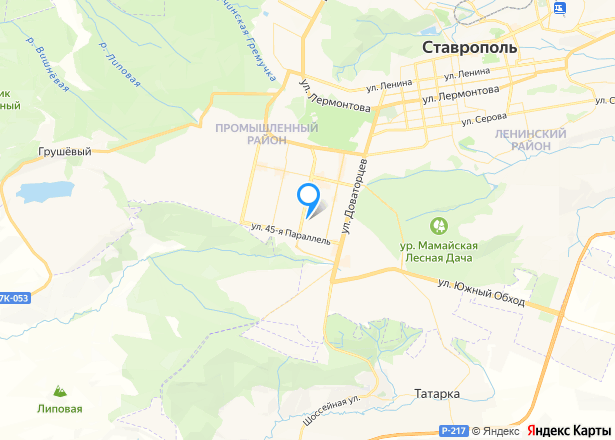 1/12 доля квартиры в Ставрополе - Изображение местоположения