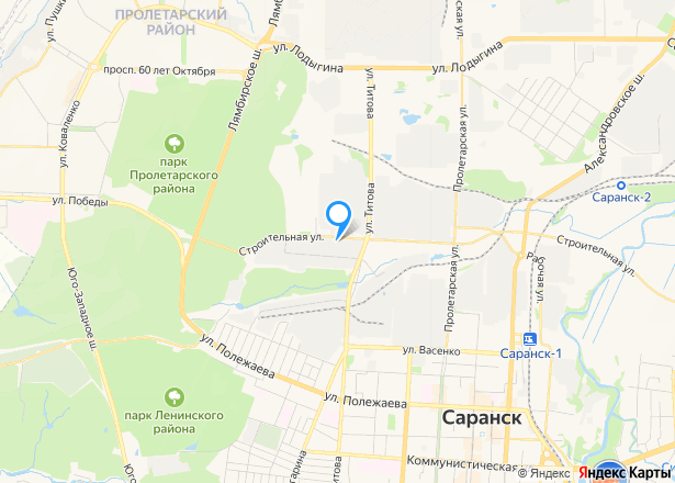 Трансформатор ТМГ 11 (расположенный по  координатам 54.204085, 45.155945)  и ВЛИ-0.4 КВ от ТП No 224А 6/04кВ до границы - Изображение местоположения