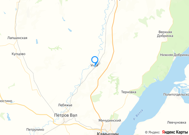 Квартира в Волгоградской обл., 37,5 кв.м, 1 комн. - Изображение местоположения