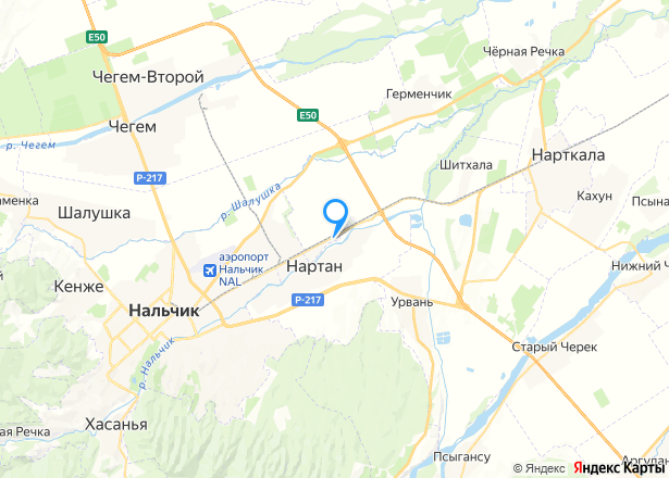 Квартира в Нальчике, 63,5 кв.м, 2 комн. - Изображение местоположения