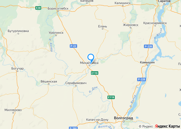 1/6 доля дома в Волгоградской обл. - Изображение местоположения