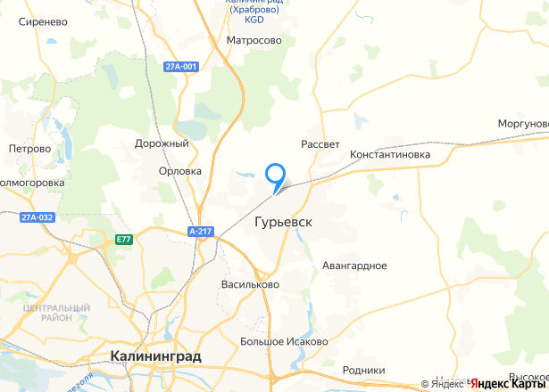 Земельный участок в Калининградской обл., 605+/-1 кв.м. - Изображение местоположения