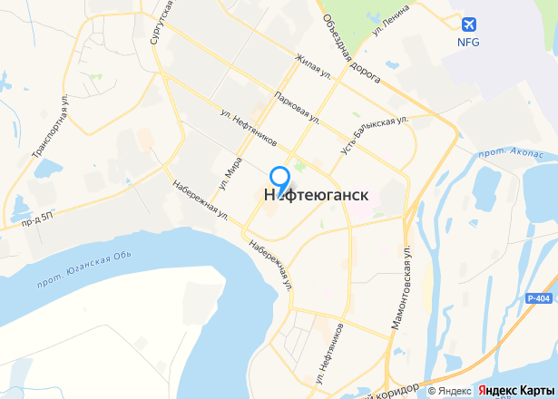 Помещение в Нефтеюганске, 56,7 кв.м. - Изображение местоположения
