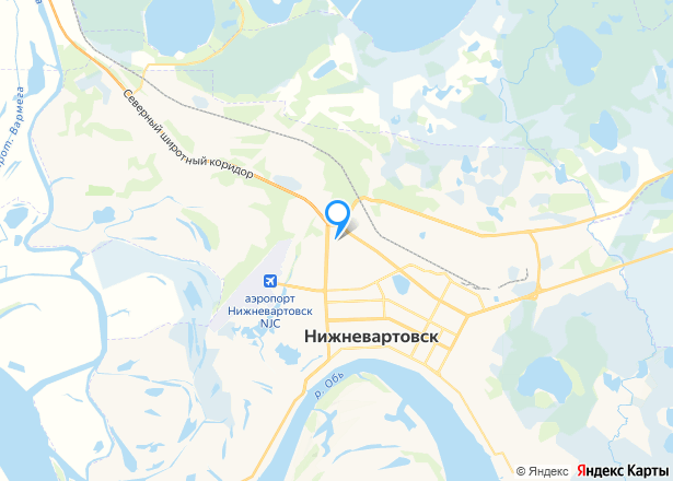 Здания и земельный участок 7701 кв.м. в Нижневартовске - Изображение местоположения