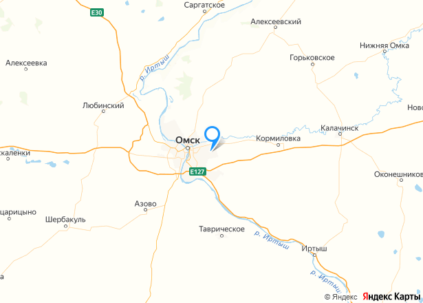 Земельный участок в Омске, 500 кв.м. - Изображение местоположения