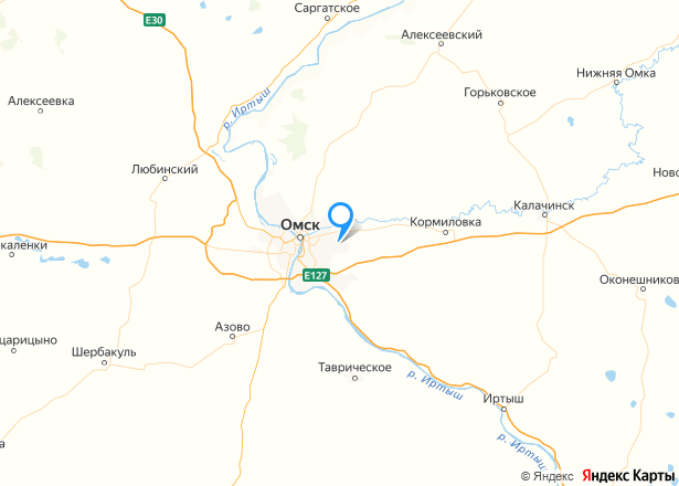 Земельный участок в Омске, 500 кв.м. - Изображение местоположения