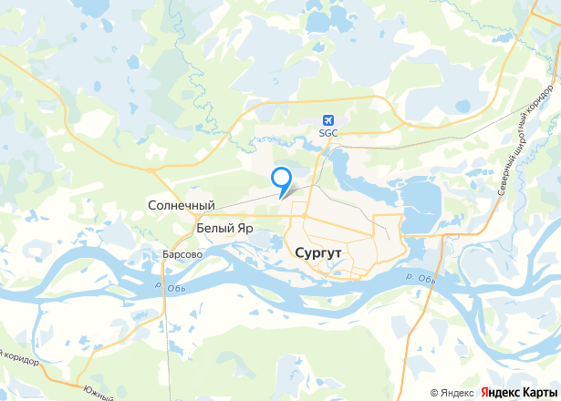 Квартира, площадью 34,4 кв.м, кадастровый (условный) номер: 86:10:0101228:7272 - Изображение местоположения
