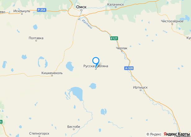 1/2 доля квартиры и 1/2 доля земельного участка в Омской обл. - Изображение местоположения