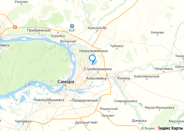 Квартира в Самарской обл., 37,3 кв.м, 1 комн. - Изображение местоположения