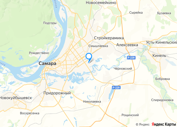 Гараж 16,8 кв.м. и земельный участок 18 кв.м. в Самаре - Изображение местоположения