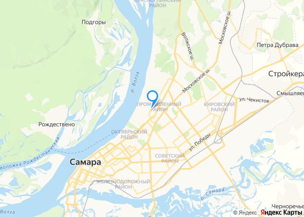 Квартира в Самаре, 69,2 кв.м, 3 комн. - Изображение местоположения