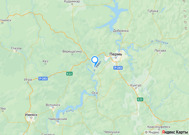 Земельный участок в Пермском крае, д. Васильевка, 1373 +/- 7.41 кв.м - Изображение местоположения