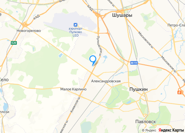 Квартира, площадью 51,5 кв.м., г. Санкт-Петербург, Пулковскоешоссе,д.99,корп.4 - Изображение местоположения
