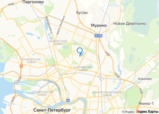 Квартира в Санкт-Петербурге,  111.1 кв.м, 2 комн. - Изображение местоположения