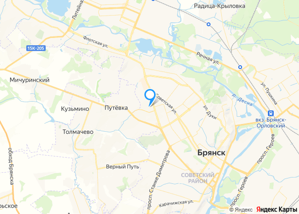 Помещение в Брянске, 131,9 кв.м. - Изображение местоположения