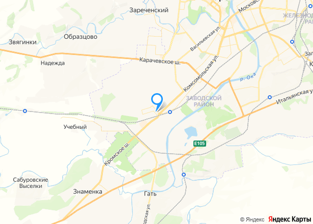 1/5 доля комнаты в Орле - Изображение местоположения