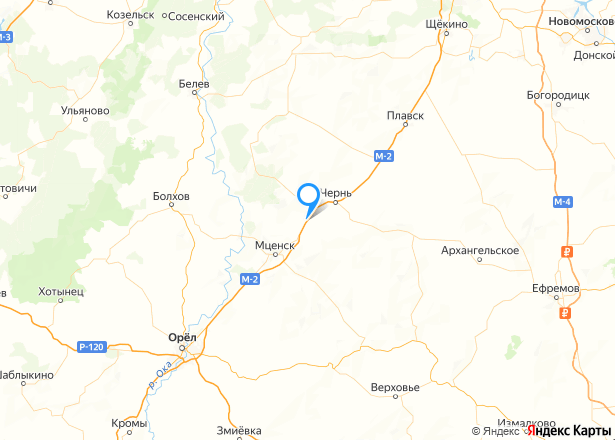 1/3 доля земельного участка в Тульской обл. - Изображение местоположения