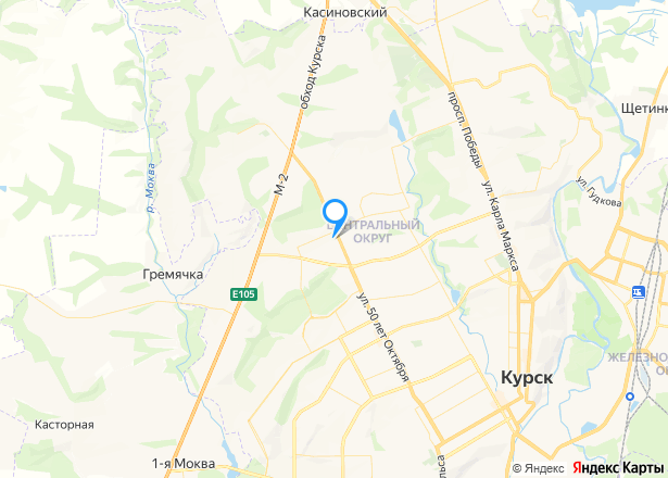 Здание, 101,3 кв.м в Курске - Изображение местоположения