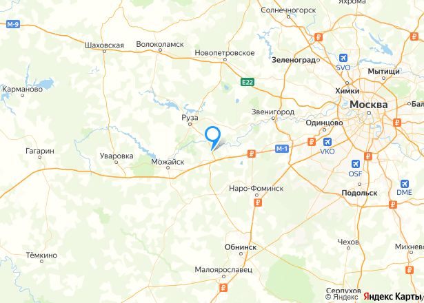 Земельный участок в Московской обл., 94102 кв.м. - Изображение местоположения
