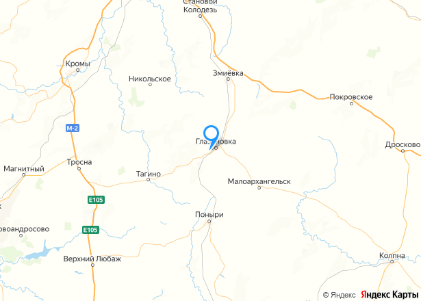 1/4 доля квартиры в Орловской обл. - Изображение местоположения