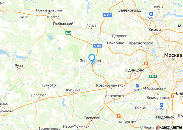 Объект недвижимости (квартира), площадь 31,2 кв. м, кадастровый номер 50:49:0010110:1993 - Изображение местоположения