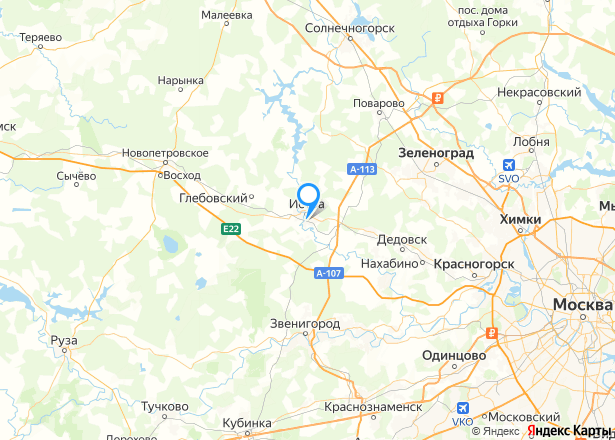 Квартира в Московской обл., 61,5 кв.м, 3 комн. - Изображение местоположения